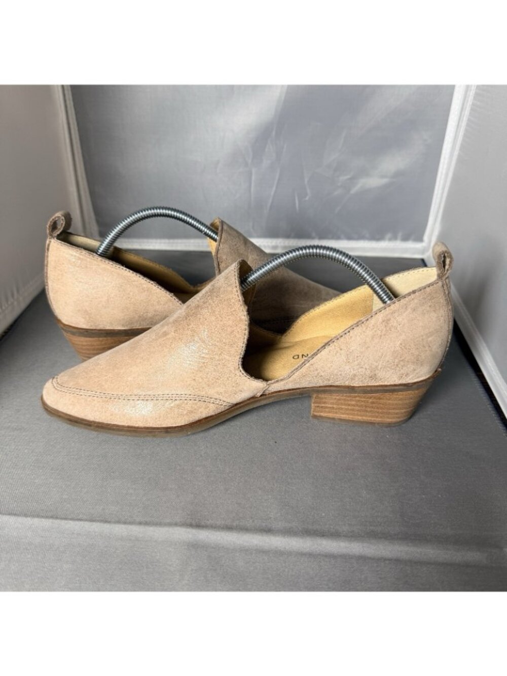 Lucky Brand Mahzan Leather Tan D'Orsay Booties Size 8M - Picture 2 of 6